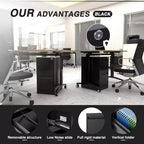 File Cabinets, Lockable 3-Drawers Black Metal Storage Cabinets for Home Office to Hanging Files Letter/Legal/f4/a4 Size