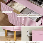3-Drawer Dresser, Modern Wooden Bedroom Chest of Drawers With Storage Drawers, Farmhouse Style TV Stand for Living Room, Bedroom, Hallway