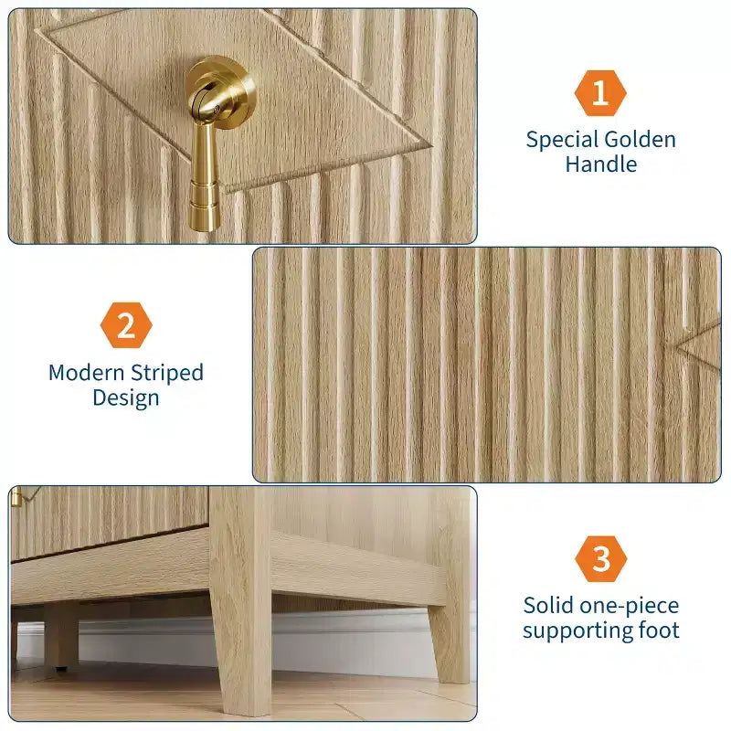 6-Drawer Dresser, Modern Wooden Bedroom Chest of Drawers With Storage Drawers, Farmhouse Style TV Stand for Living Room, Bedroom, Hallway
