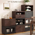 Stckable Storage 2-Shelf, 28 Wide Storage Bins with Open Compartment for Closet Organizers