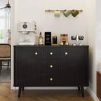 CuisinSmart 47 Sideboard Buffet Cabinet with Drawers, Fluted Accent Storage Cabinet with 2 Doors&3 Drawers, Modern Credenza for Entryway Living Room