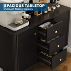 CuisinSmart 47 Sideboard Buffet Cabinet with Drawers, Fluted Accent Storage Cabinet with 2 Doors&3 Drawers, Modern Credenza for Entryway Living Room