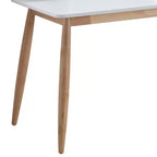 Okak 43IN Mid-Century Wooden Office Desk with Display Shelves, Writing Desk with Elegent Design, Computer Desk for Living Room, Bedroom