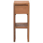 vidaXL Bedside Cabinet Natural Wood Solid Teak Wood Small
