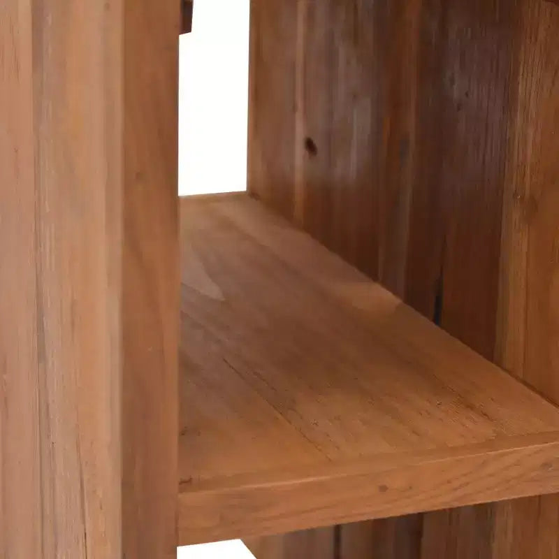 vidaXL Bedside Cabinet Natural Wood Solid Teak Wood Small