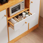 Farmhouse Wood Sideboard Buffet Cabinet with Drawers, Large Freestanding Kitchen Pantry Storage Cabinet with Adjustable Shelves for Entryway