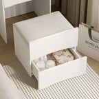 Famapy White Vanity with LED-Lit Mirror,Drawers & Movable Stool,3-Light Modes,Kids Vanity Nightstand,Computer Desk,Christmas Gift