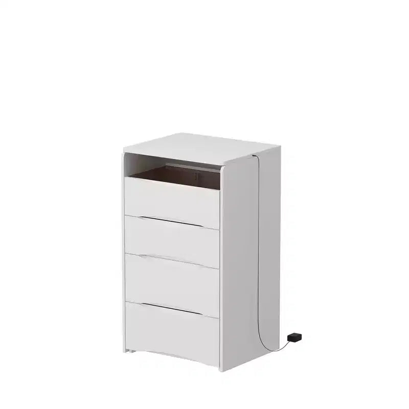 Famapy White Vanity with LED-Lit Mirror,Drawers & Movable Stool,3-Light Modes,Kids Vanity Nightstand,Computer Desk,Christmas Gift