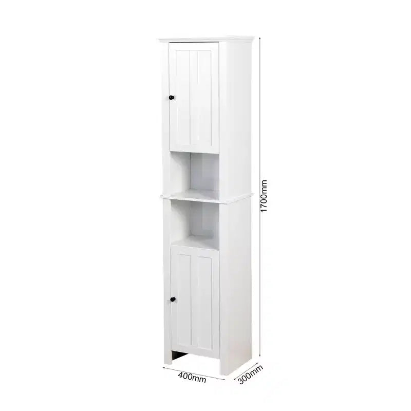 MAYEERTY Bathroom Floor Storage Cabinet with 2 Doors & 6 Shelves, Multifunctional Wooden Cabinet for Living Room Bathroom