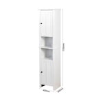 MAYEERTY Bathroom Floor Storage Cabinet with 2 Doors & 6 Shelves, Multifunctional Wooden Cabinet for Living Room Bathroom
