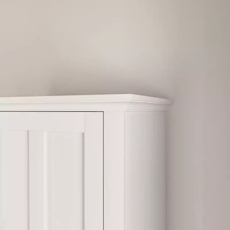 MAYEERTY Bathroom Floor Storage Cabinet with 2 Doors & 6 Shelves, Multifunctional Wooden Cabinet for Living Room Bathroom