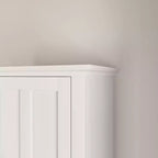 MAYEERTY Bathroom Floor Storage Cabinet with 2 Doors & 6 Shelves, Multifunctional Wooden Cabinet for Living Room Bathroom