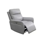 MAYEERTY Power Recliner Chair, Electric Reclining Chair with USB Charging, Adjustable Backrest for Living Room, Light Grey