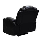 MAYEERTY Power Recliner Chair, Electric Breathable Leather Reclining Chair with USB Charging, Adjustable Backrest for Living Room, Black
