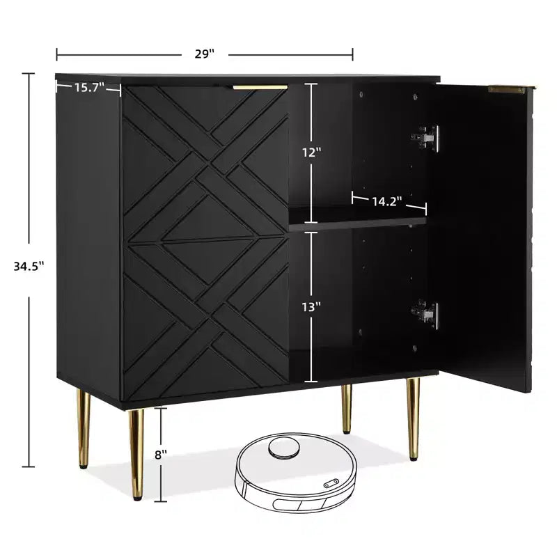 29 Sideboard Storage Cabinet Modern Accent Buffet with 2 Doors (for Kitchen/Dining/Living Room)