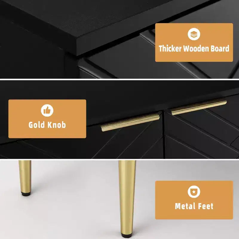 29 Sideboard Storage Cabinet Modern Accent Buffet with 2 Doors (for Kitchen/Dining/Living Room)