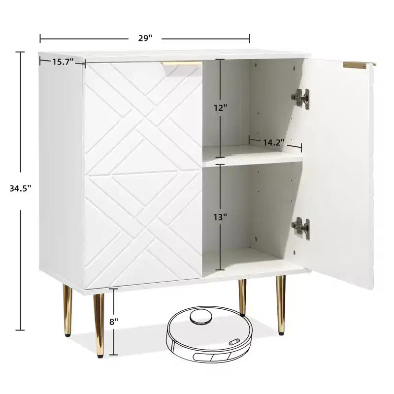 29 Sideboard Storage Cabinet Modern Accent Buffet with 2 Doors (for Kitchen/Dining/Living Room)
