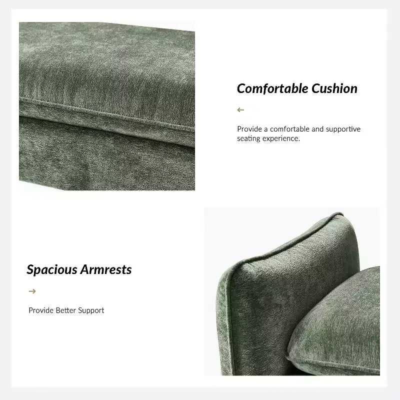 Donna Modern Chenille Fabric Upholstered Bench|ARTFUL LIVING DESIGN