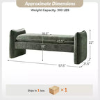 Donna Modern Chenille Fabric Upholstered Bench|ARTFUL LIVING DESIGN