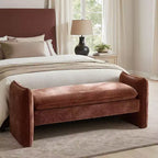 Donna Modern Chenille Fabric Upholstered Bench|ARTFUL LIVING DESIGN