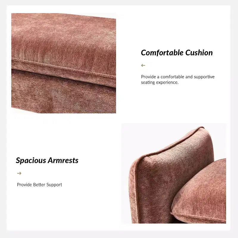 Donna Modern Chenille Fabric Upholstered Bench|ARTFUL LIVING DESIGN