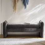 Donna Modern Chenille Fabric Upholstered Bench|ARTFUL LIVING DESIGN