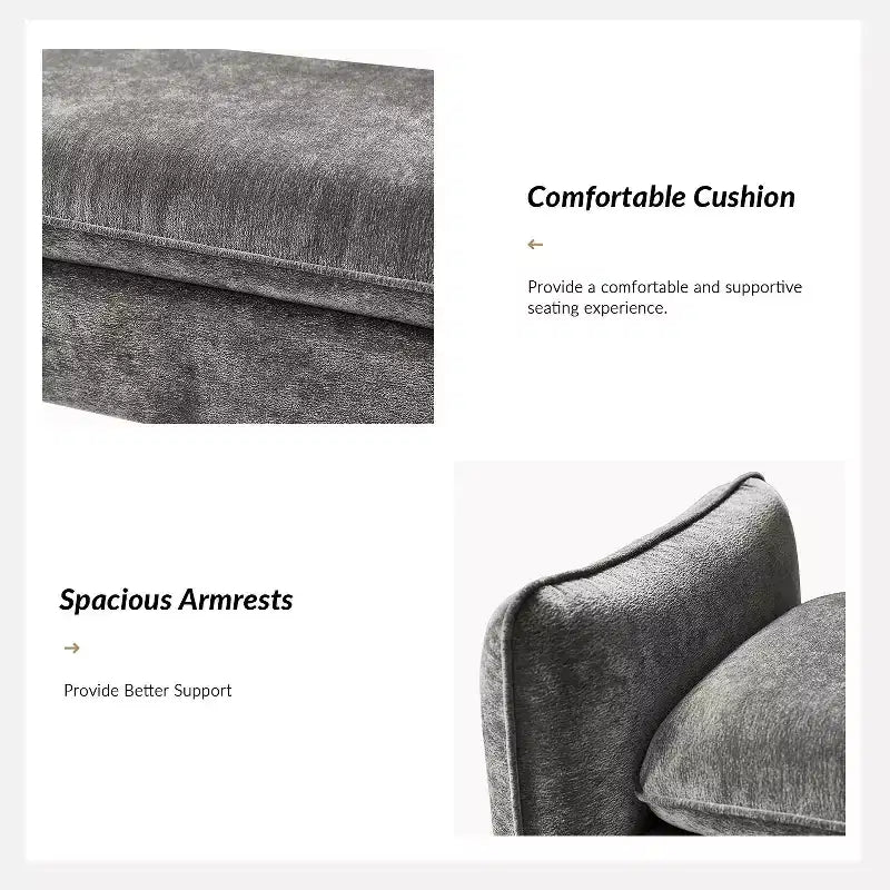 Donna Modern Chenille Fabric Upholstered Bench|ARTFUL LIVING DESIGN