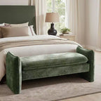 Donna Modern Chenille Fabric Upholstered Bench|ARTFUL LIVING DESIGN