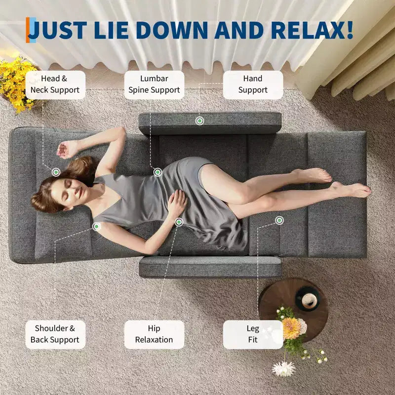 Recliner Chair - Adjustable Recliner Sofa, Overstuffed Ergonomic Design, Tall Back, 2 Side Pockets, for Living Room