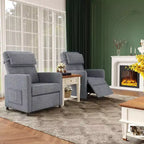Recliner Chair - Adjustable Recliner Sofa, Overstuffed Ergonomic Design, Tall Back, 2 Side Pockets, for Living Room