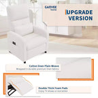 Recliner Chair - Adjustable Recliner Sofa, Overstuffed Ergonomic Design, Tall Back, 2 Side Pockets, for Living Room