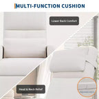 Recliner Chair - Adjustable Recliner Sofa, Overstuffed Ergonomic Design, Tall Back, 2 Side Pockets, for Living Room