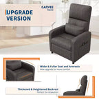 Recliner Chair - Adjustable Recliner Sofa, Overstuffed Ergonomic Design, Tall Back, 2 Side Pockets, for Living Room