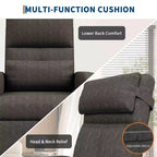 Recliner Chair - Adjustable Recliner Sofa, Overstuffed Ergonomic Design, Tall Back, 2 Side Pockets, for Living Room