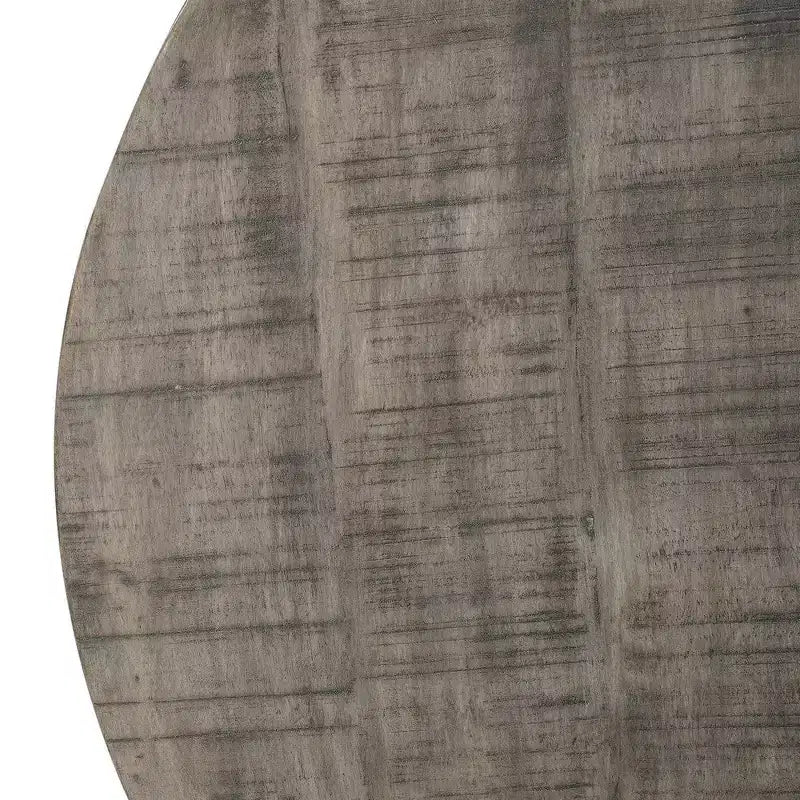 Royal Hampton 36 Inch Round Coffee Table, Handcrafted Drum Shape