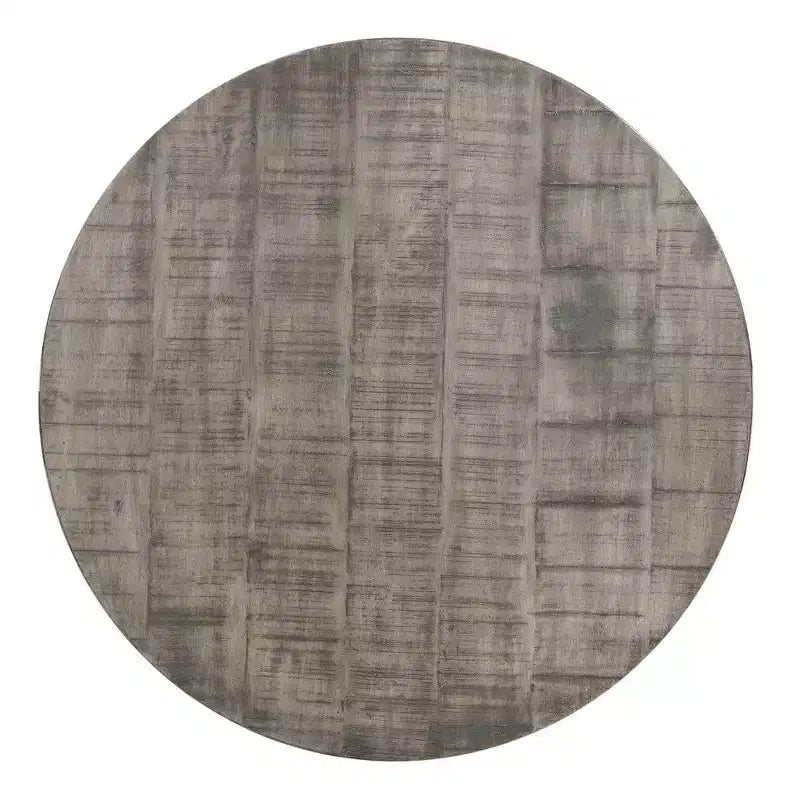Royal Hampton 36 Inch Round Coffee Table, Handcrafted Drum Shape