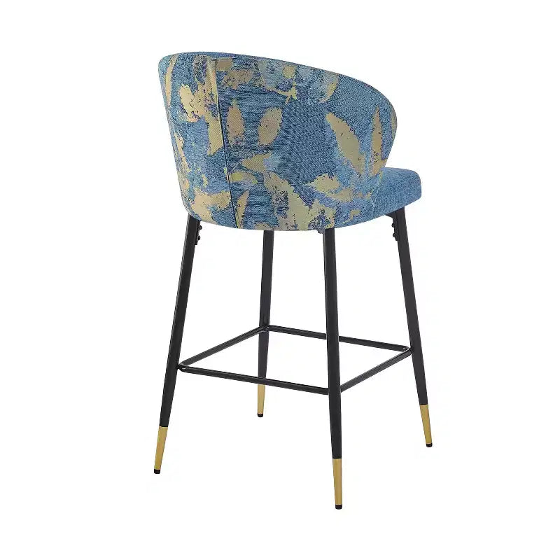 MAYEERTY Dining Chairs Set of 2, Rattan Backrest, Metal Frame, Boucle Upholstery for Living