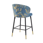 MAYEERTY Dining Chairs Set of 2, Rattan Backrest, Metal Frame, Boucle Upholstery for Living