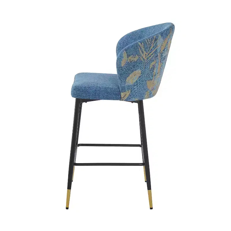 MAYEERTY Dining Chairs Set of 2, Rattan Backrest, Metal Frame, Boucle Upholstery for Living
