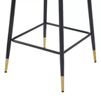 MAYEERTY Dining Chairs Set of 2, Rattan Backrest, Metal Frame, Boucle Upholstery for Living