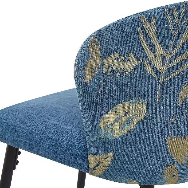 MAYEERTY Dining Chairs Set of 2, Rattan Backrest, Metal Frame, Boucle Upholstery for Living