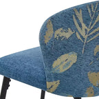 MAYEERTY Dining Chairs Set of 2, Rattan Backrest, Metal Frame, Boucle Upholstery for Living