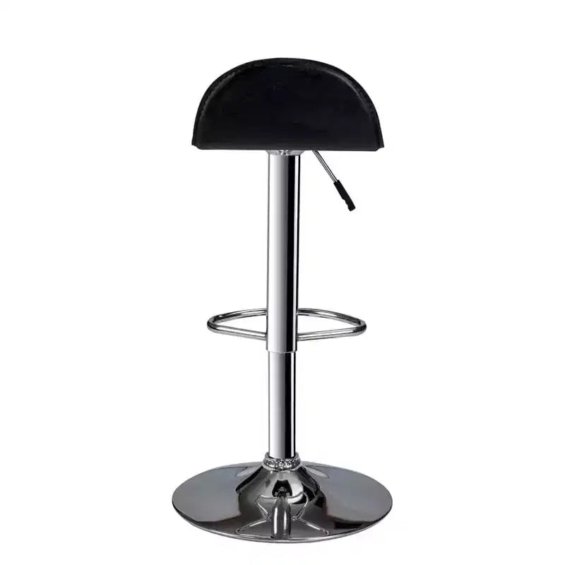 HomeStock Height Adjustable 35 Faux Leather Barstool Set in Black (Set of 2)