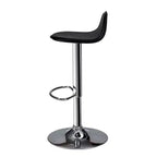 HomeStock Height Adjustable 35 Faux Leather Barstool Set in Black (Set of 2)