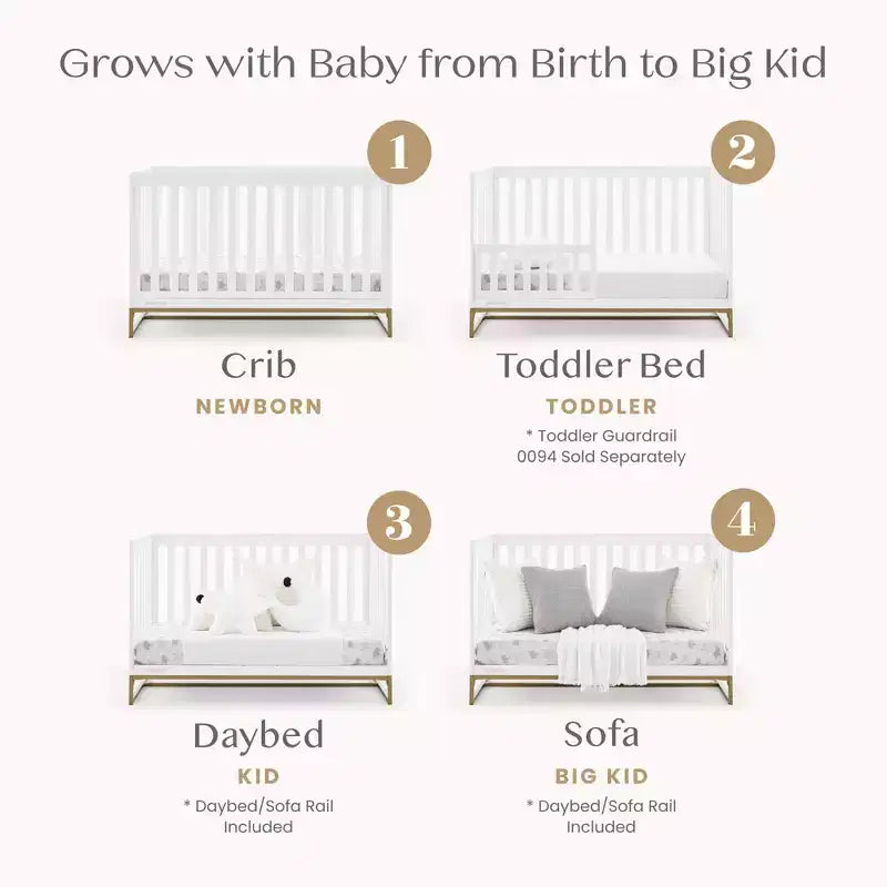 Delta Children Jade 4-in-1 Crib with Daybed Conversion