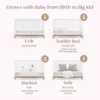 Delta Children Jade 4-in-1 Crib with Daybed Conversion