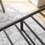 Okak Queen Size Bed Frame, Metal Platform Bed Frame with Headboard and Strong Slat Support for Bedroom, Living Room, Black