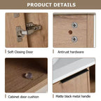 Eco-friendly plywood vanity cabinet, scratch-resistant and waterproof, with ceramic sink. Adult assembly required. Suitable for bathrooms.