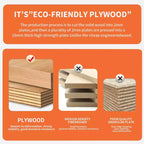 Eco-friendly plywood vanity cabinet, scratch-resistant and waterproof, with ceramic sink. Adult assembly required. Suitable for bathrooms.