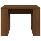 Clihome Modern Oak Side Table, Elegant Compact Square Accent Table for Living Room and Bedroom Decor